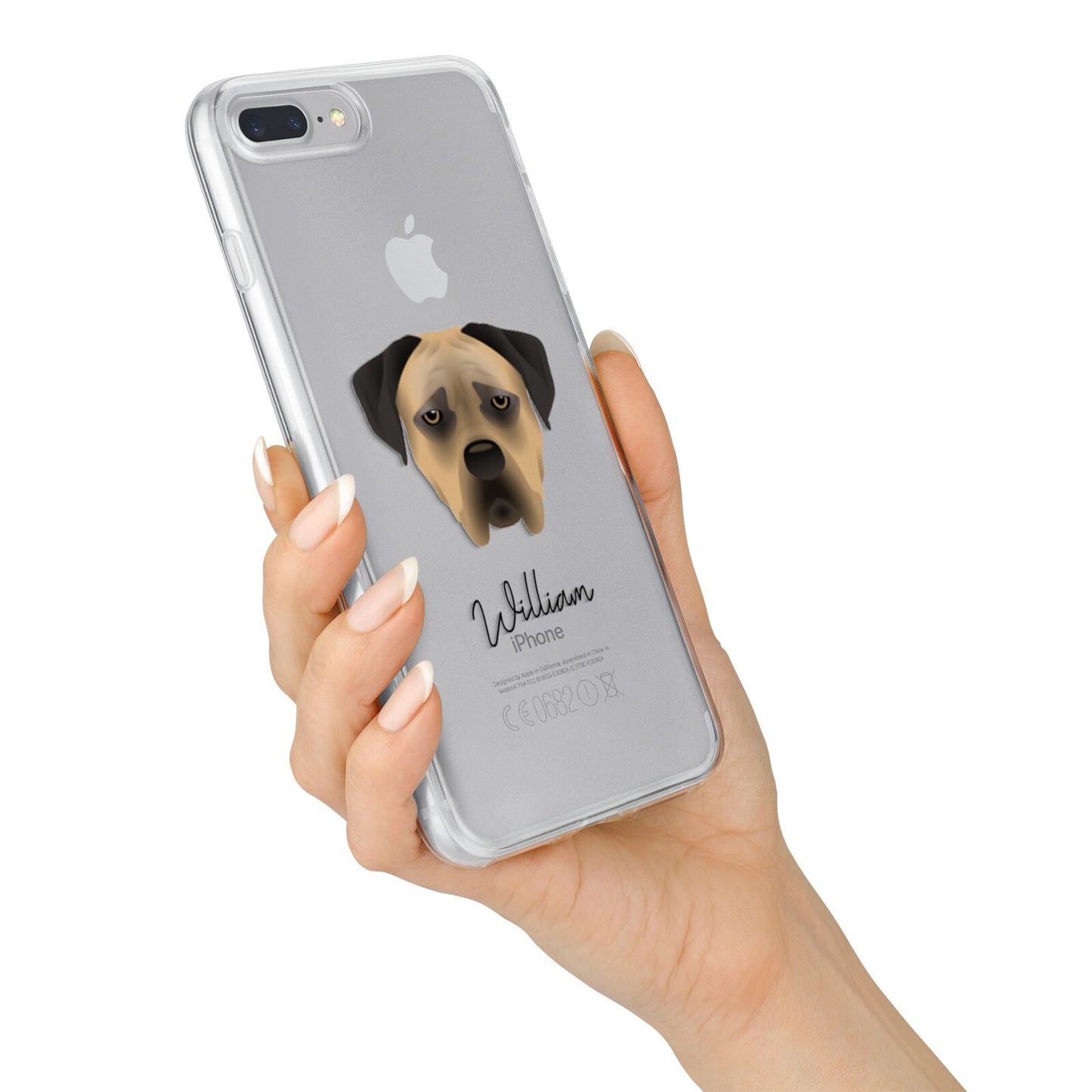 Boerboel Personalised iPhone 7 Plus Bumper Case on Silver iPhone Alternative Image