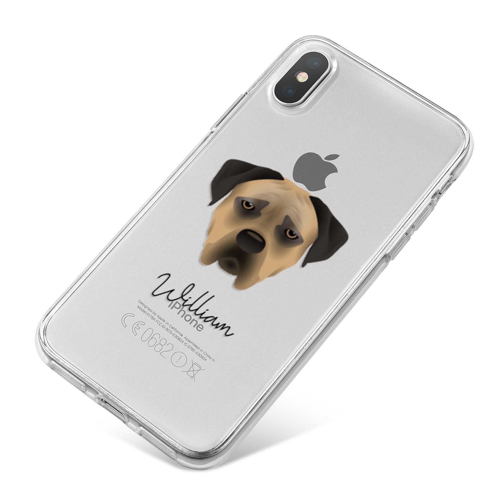 Boerboel Personalised iPhone X Bumper Case on Silver iPhone