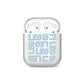 Bold Blue Block Names AirPods Case
