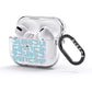 Bold Blue Block Names AirPods Glitter Case 3rd Gen Side Image