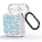 Bold Blue Block Names AirPods Glitter Case Side Image