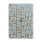 Bold Blue Block Names Apple iPad Gold Case