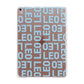 Bold Blue Block Names Apple iPad Rose Gold Case