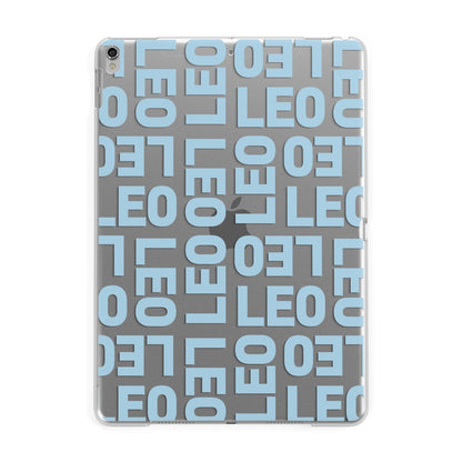 Bold Blue Block Names Apple iPad Silver Case