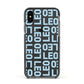 Bold Blue Block Names Apple iPhone Xs Impact Case Black Edge on Black Phone