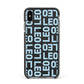 Bold Blue Block Names Apple iPhone Xs Max Impact Case Black Edge on Black Phone