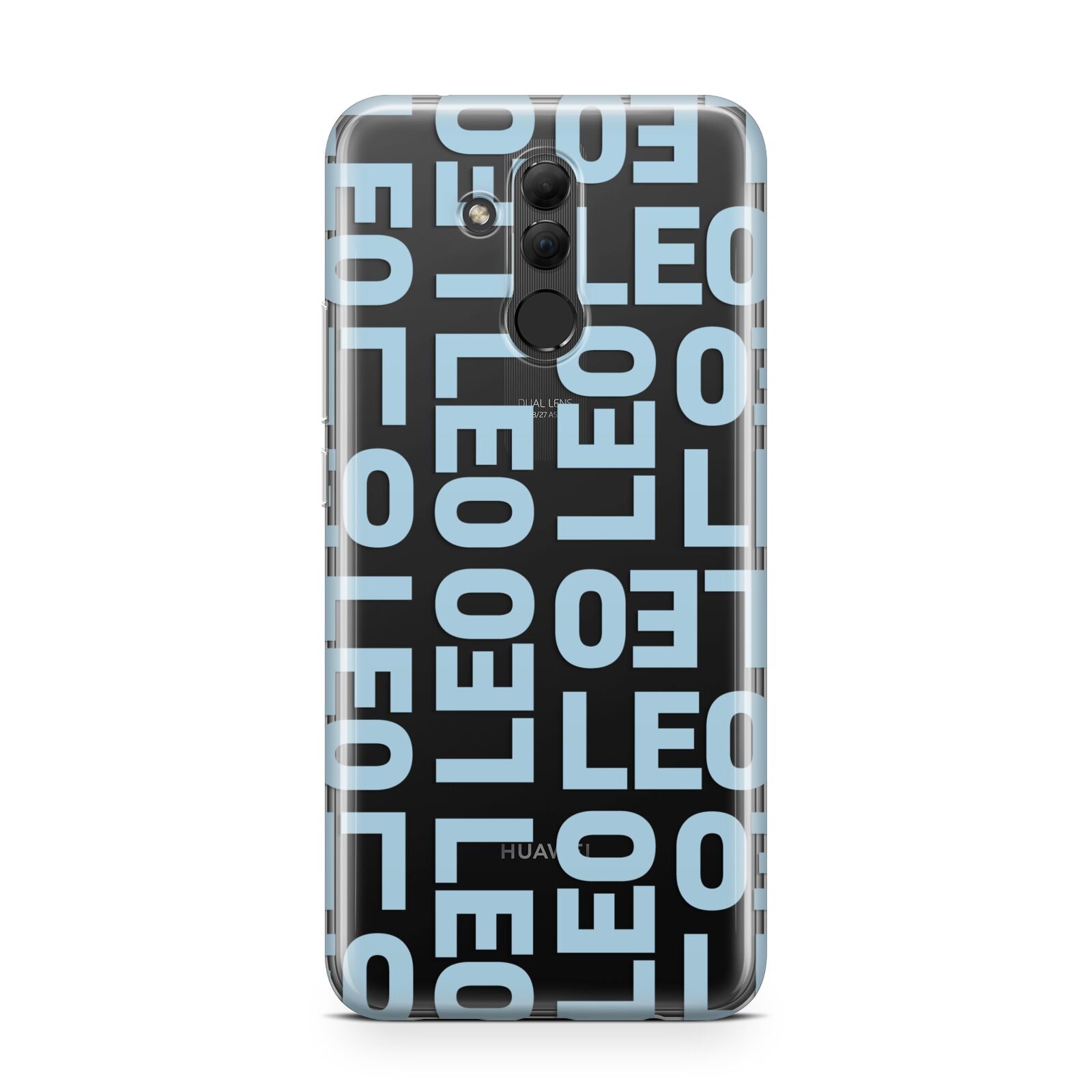 Bold Blue Block Names Huawei Mate 20 Lite
