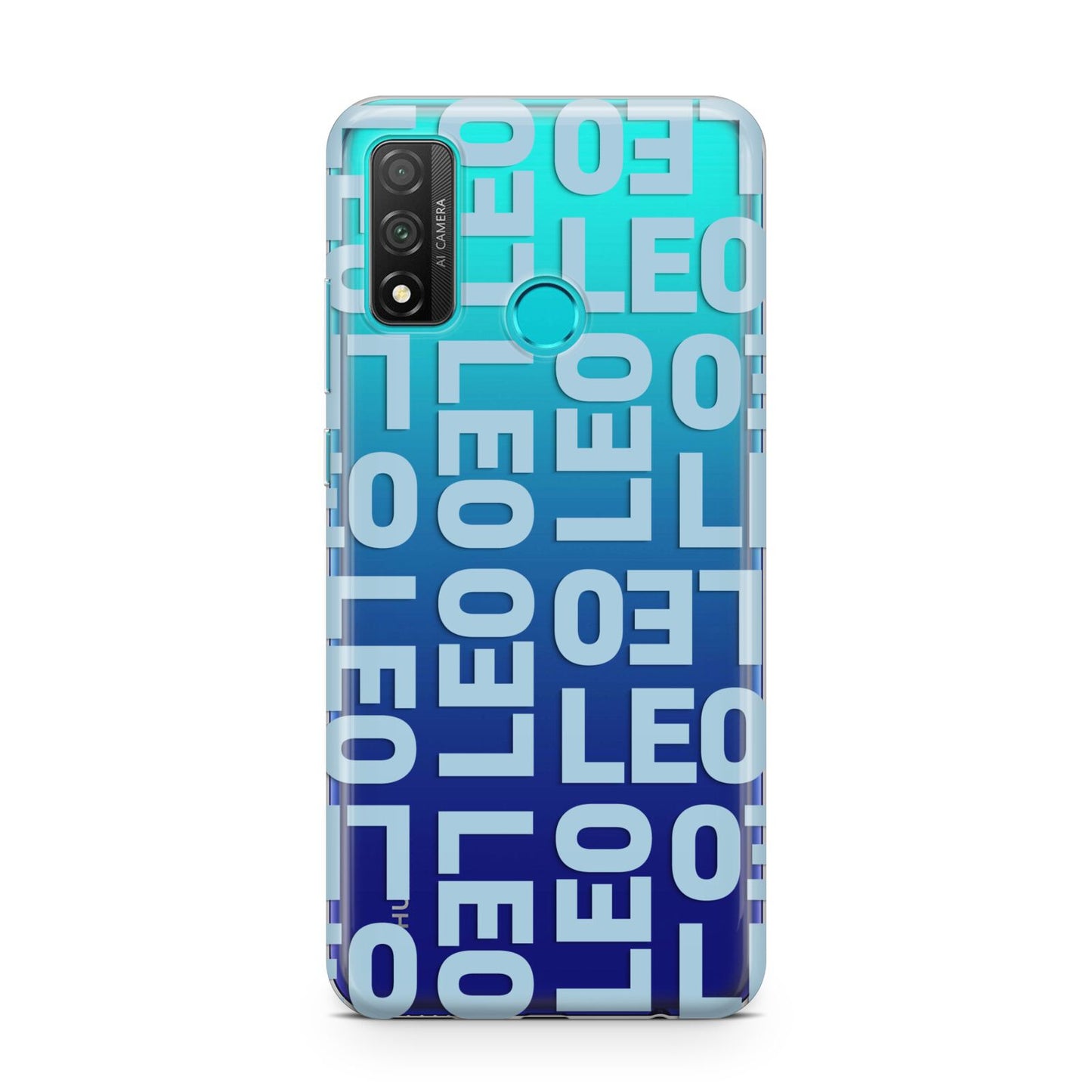 Bold Blue Block Names Huawei P Smart 2020