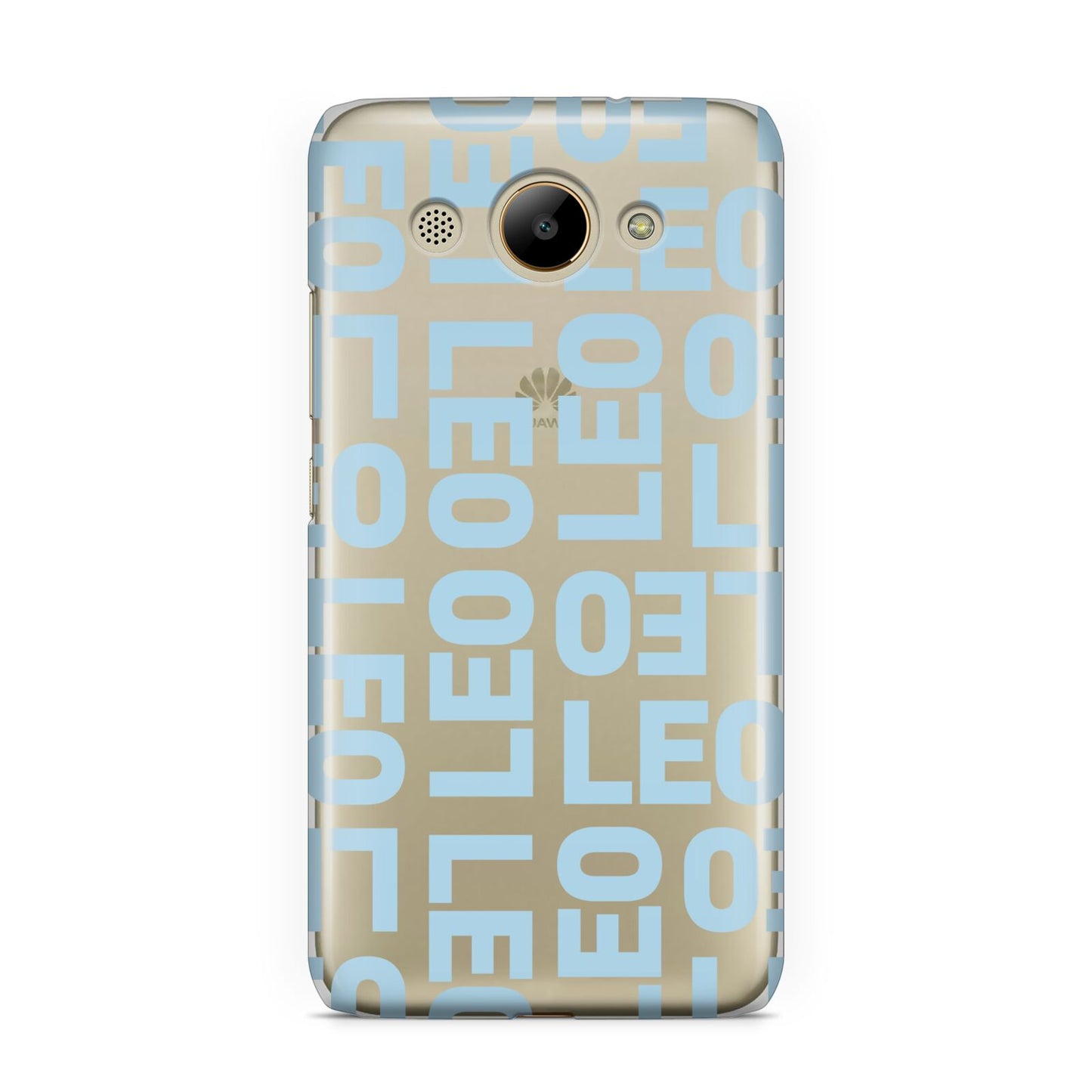 Bold Blue Block Names Huawei Y3 2017