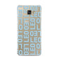 Bold Blue Block Names Samsung Galaxy A3 2016 Case on gold phone