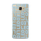 Bold Blue Block Names Samsung Galaxy A7 2016 Case on gold phone
