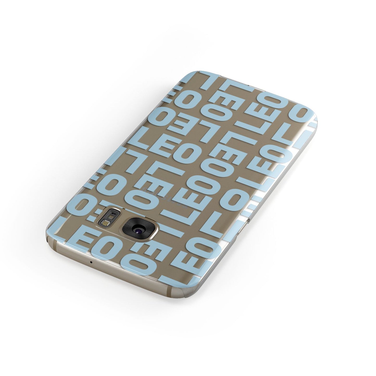 Bold Blue Block Names Samsung Galaxy Case Front Close Up