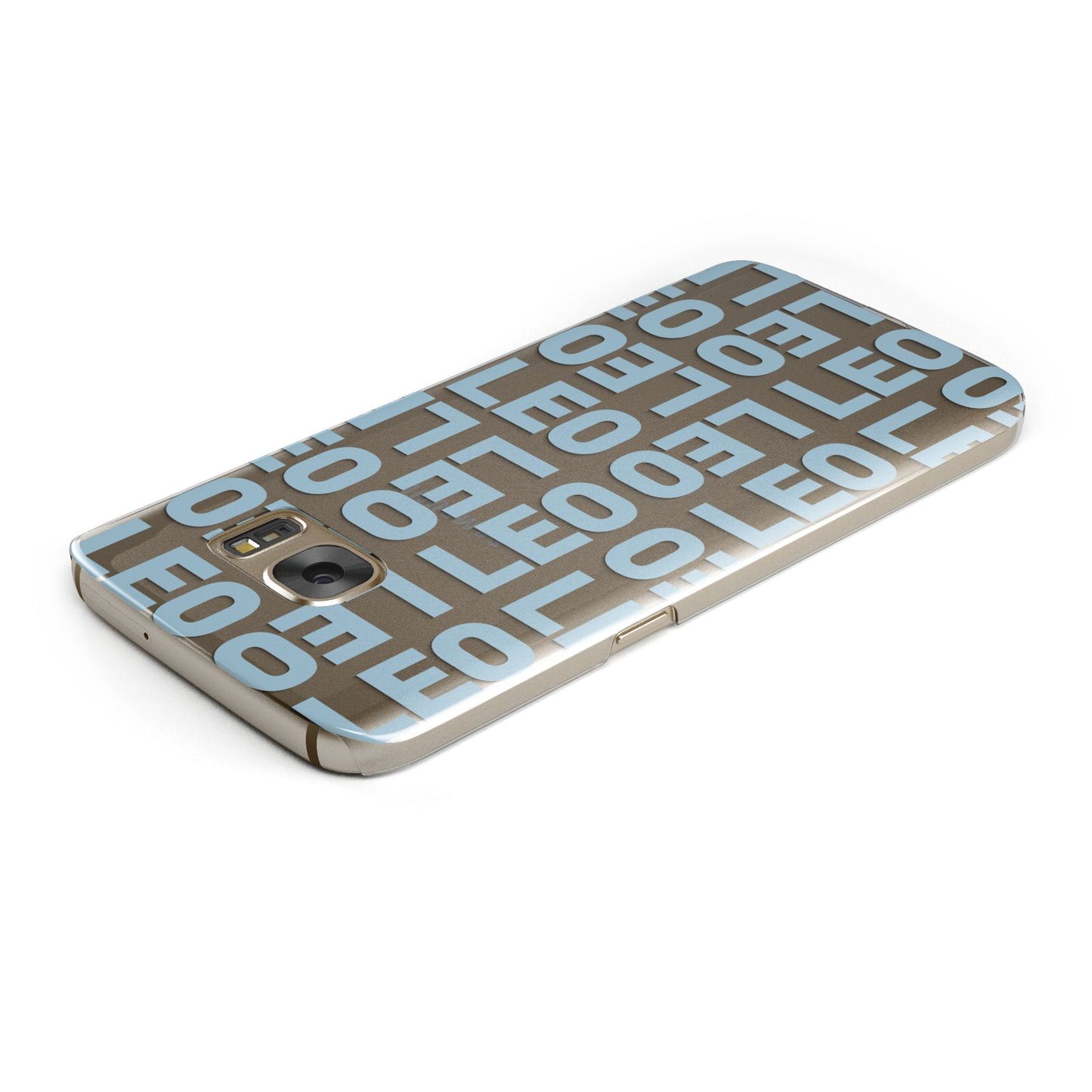 Bold Blue Block Names Samsung Galaxy Case Top Cutout