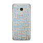 Bold Blue Block Names Samsung Galaxy J7 2016 Case on gold phone