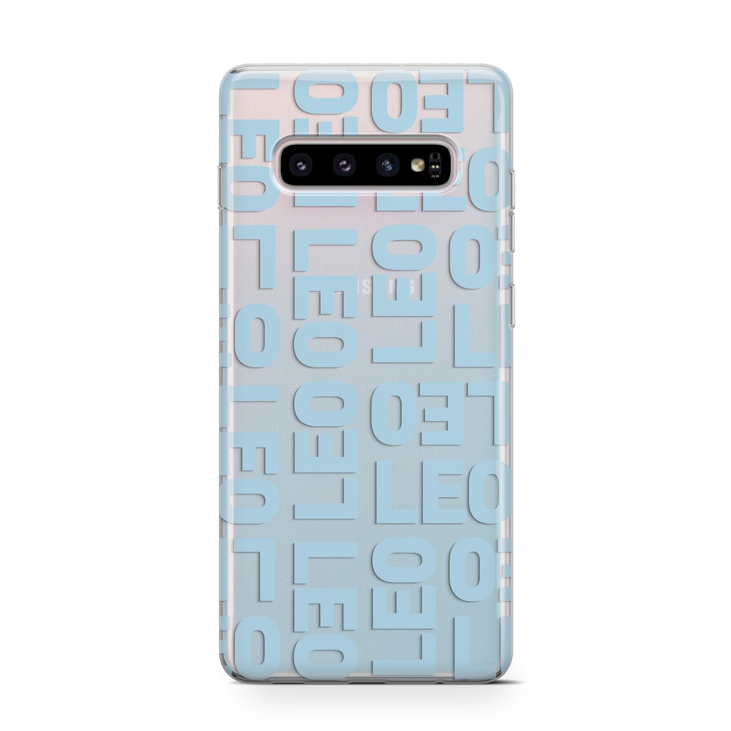 Bold Blue Block Names Samsung Galaxy S10 Case