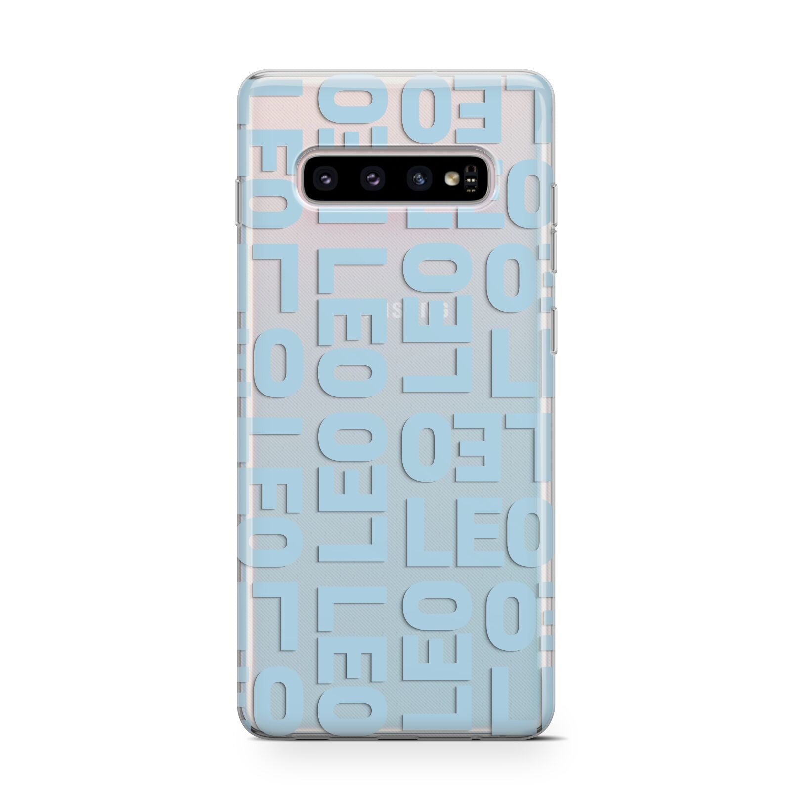 Bold Blue Block Names Samsung Galaxy S10 Case