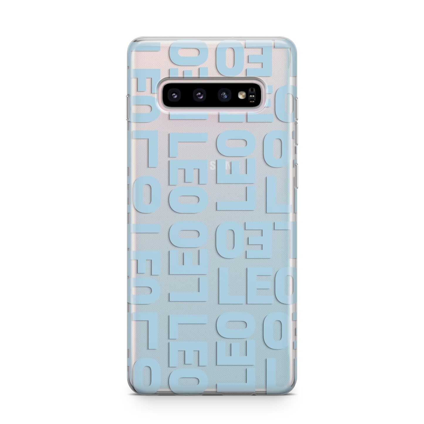Bold Blue Block Names Samsung Galaxy S10 Plus Case