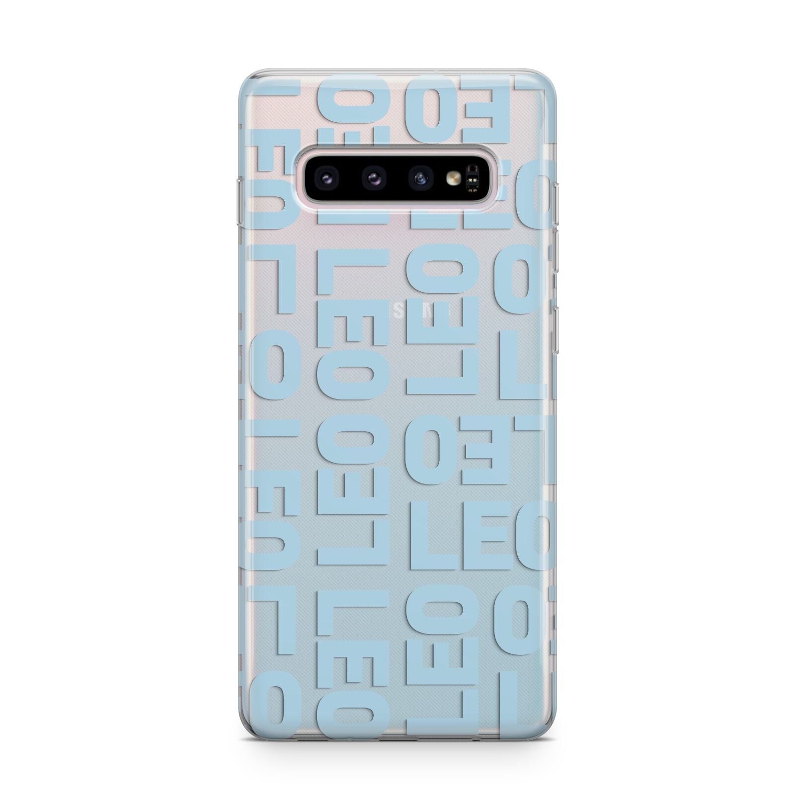 Bold Blue Block Names Samsung Galaxy S10 Plus Case