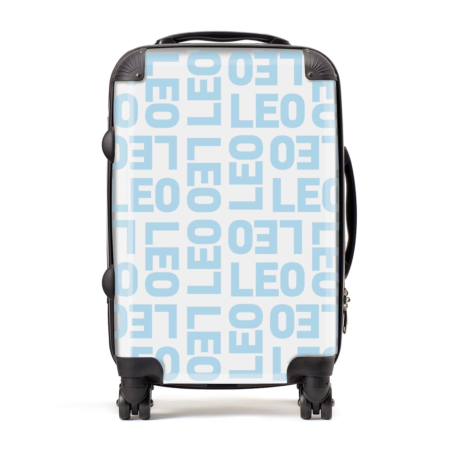 Bold Blue Block Names Suitcase