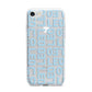 Bold Blue Block Names iPhone 7 Bumper Case on Silver iPhone