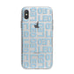 Bold Blue Block Names iPhone X Bumper Case on Silver iPhone Alternative Image 1