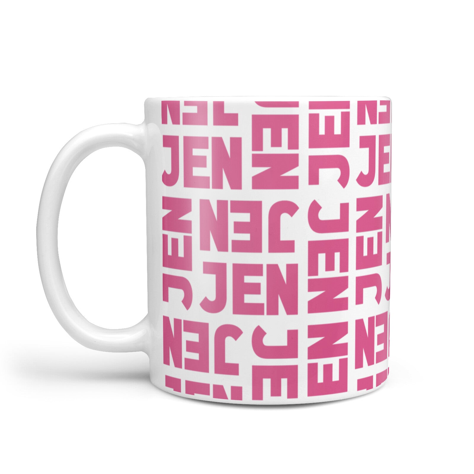 Bold Pink Repeating Name 10oz Mug Alternative Image 1