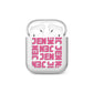 Bold Pink Repeating Name AirPods Case