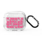 Bold Pink Repeating Name AirPods Glitter Case 3rd Gen
