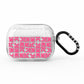 Bold Pink Repeating Name AirPods Pro Glitter Case