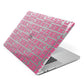 Bold Pink Repeating Name Apple MacBook Case Side View