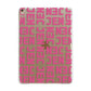Bold Pink Repeating Name Apple iPad Gold Case