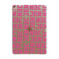 Bold Pink Repeating Name Apple iPad Gold Case