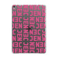 Bold Pink Repeating Name Apple iPad Grey Case