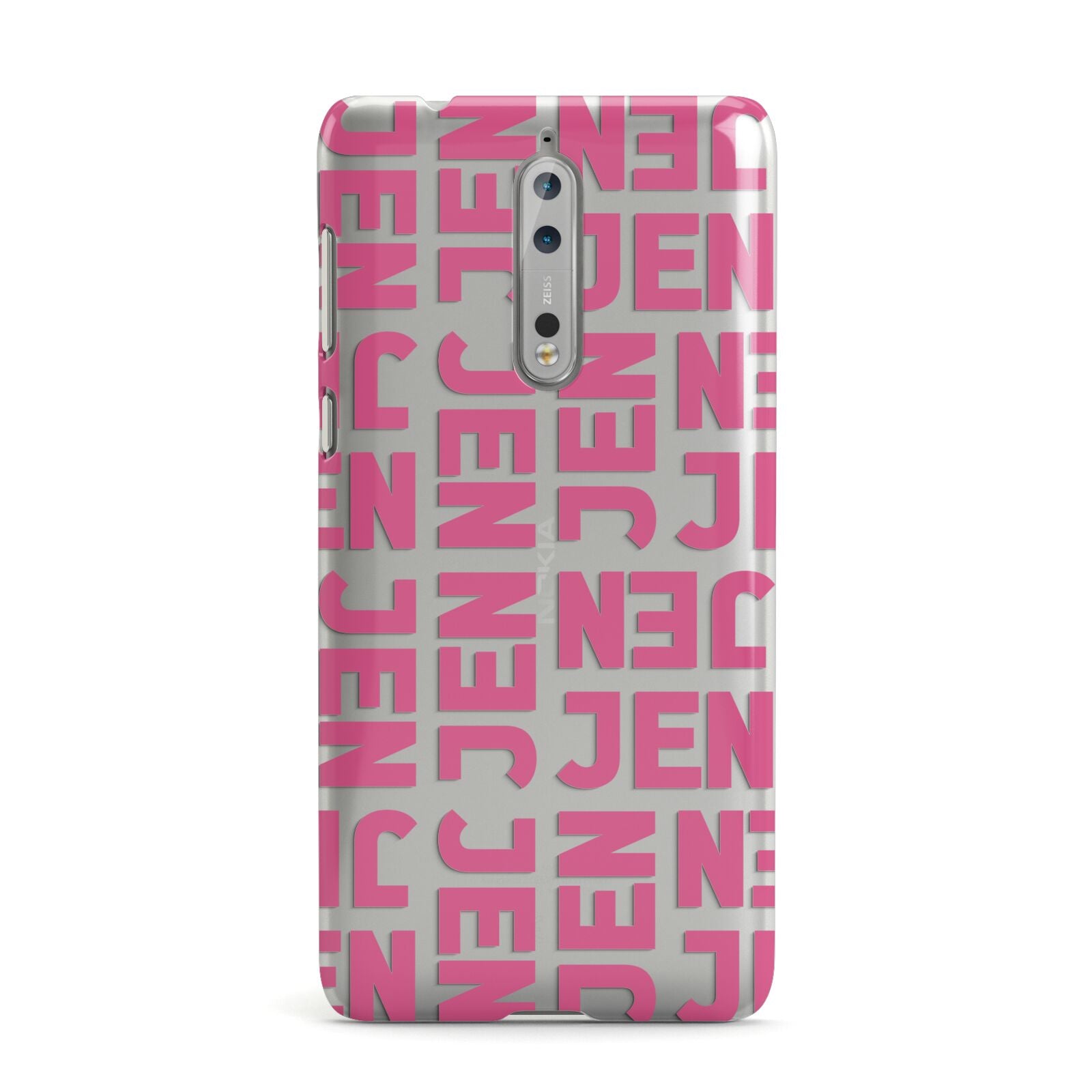 Bold Pink Repeating Name Nokia Case