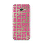 Bold Pink Repeating Name Samsung Galaxy A5 2017 Case on gold phone