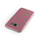 Bold Pink Repeating Name Samsung Galaxy Case Front Close Up
