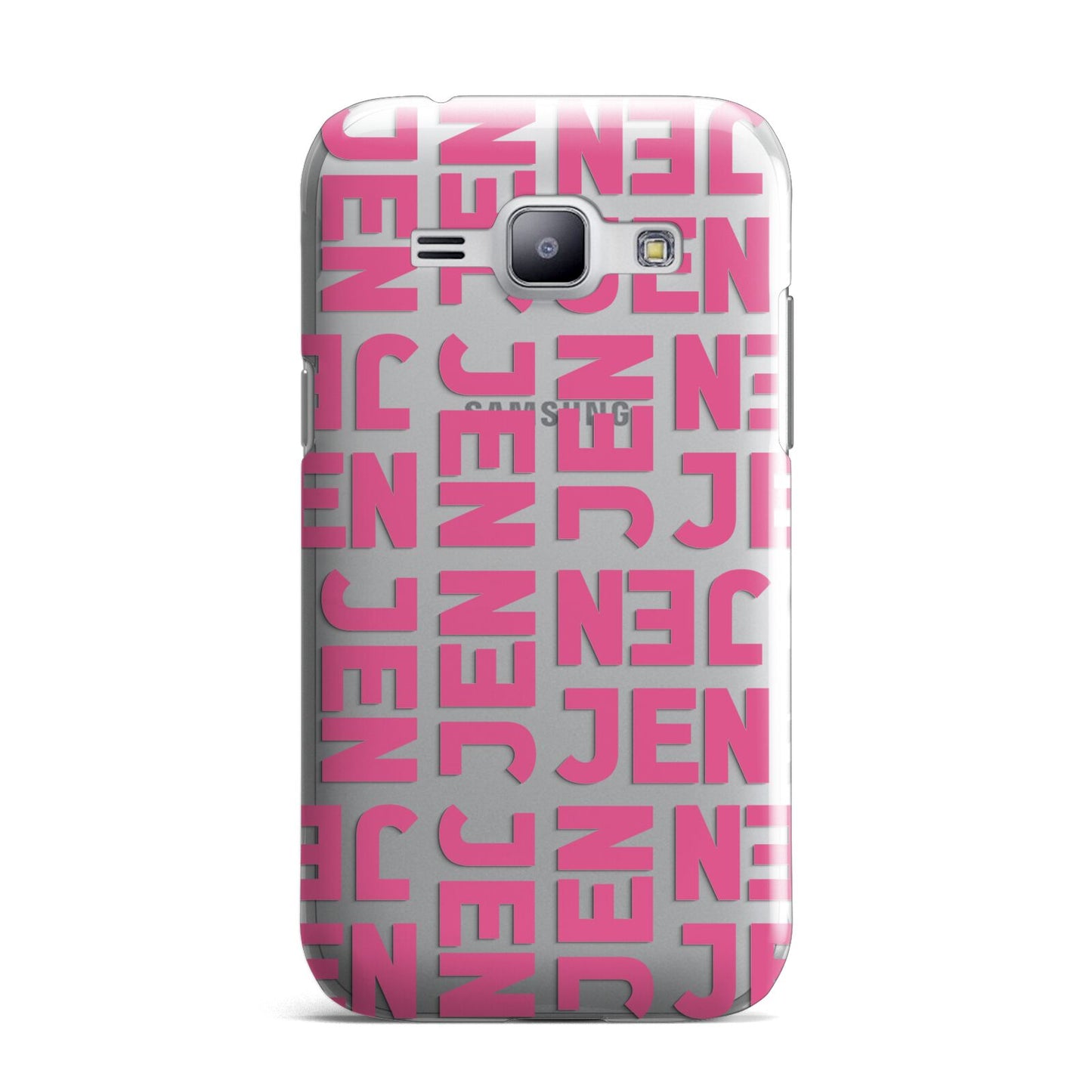 Bold Pink Repeating Name Samsung Galaxy J1 2015 Case