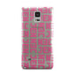 Bold Pink Repeating Name Samsung Galaxy Note 4 Case