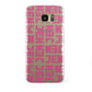 Bold Pink Repeating Name Samsung Galaxy S7 Edge Case