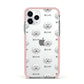 Bolognese Icon with Name Apple iPhone 11 Pro in Silver with Pink Impact Case