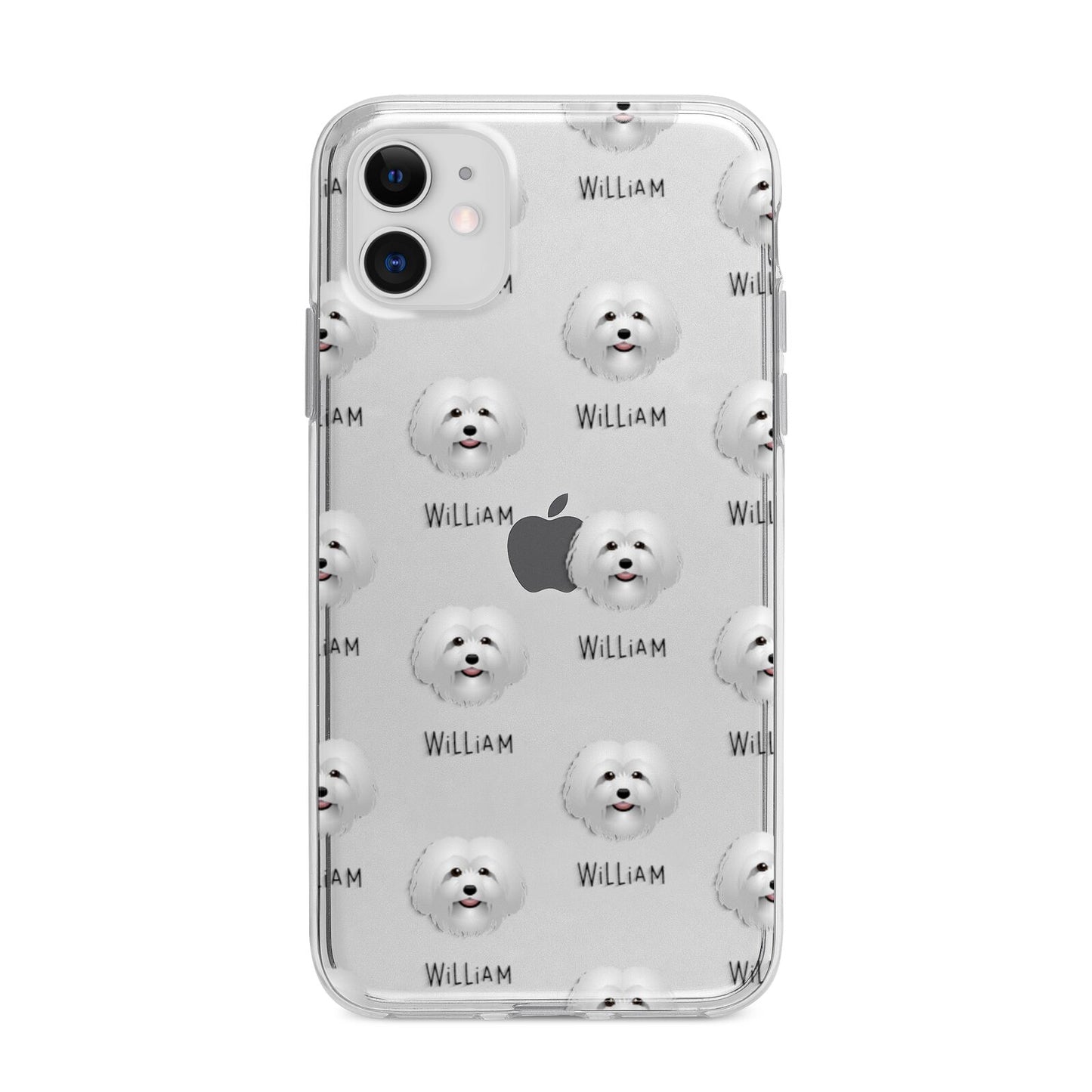 Bolognese Icon with Name Apple iPhone 11 in White with Bumper Case