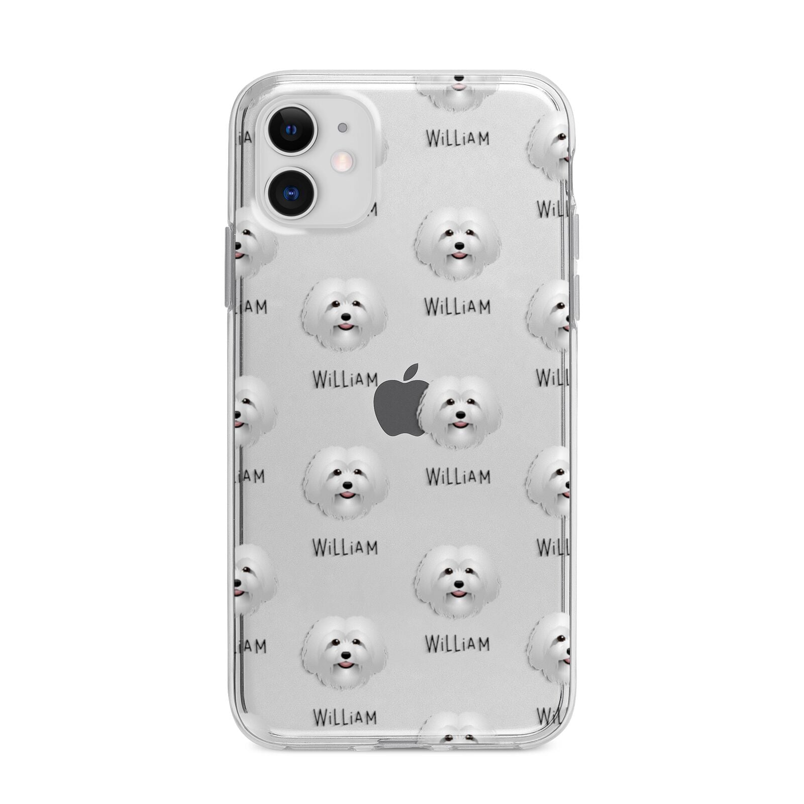 Bolognese Icon with Name Apple iPhone 11 in White with Bumper Case