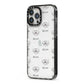 Bolognese Icon with Name iPhone 13 Pro Max Black Impact Case Side Angle on Silver phone