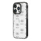 Bolognese Icon with Name iPhone 14 Pro Black Impact Case Side Angle on Silver phone