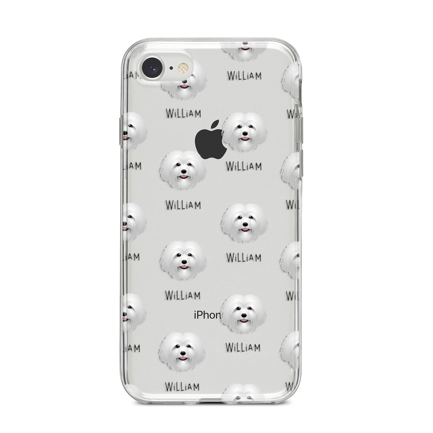 Bolognese Icon with Name iPhone 8 Bumper Case on Silver iPhone