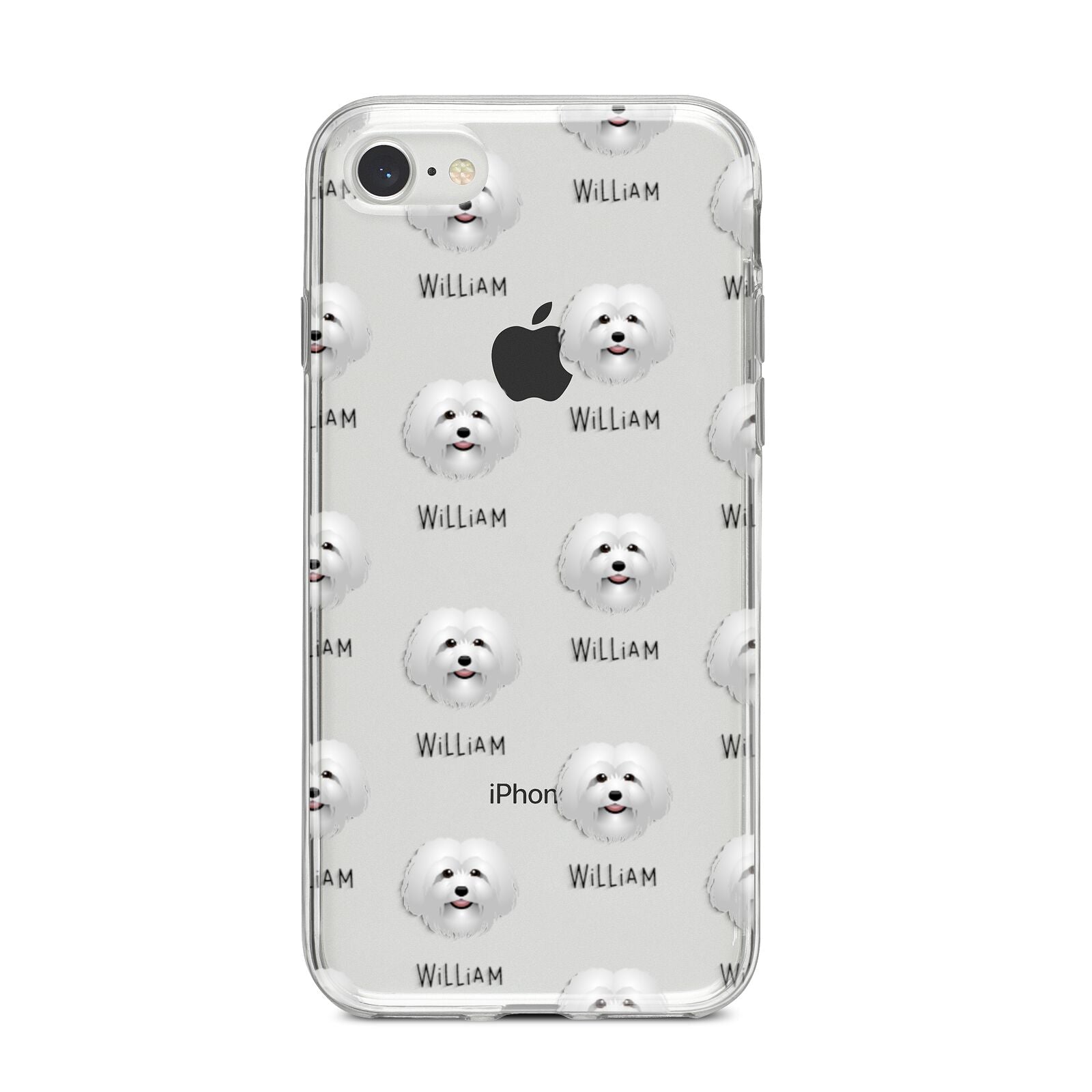 Bolognese Icon with Name iPhone 8 Bumper Case on Silver iPhone