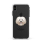 Bolognese Personalised Apple iPhone Xs Max Impact Case White Edge on Black Phone