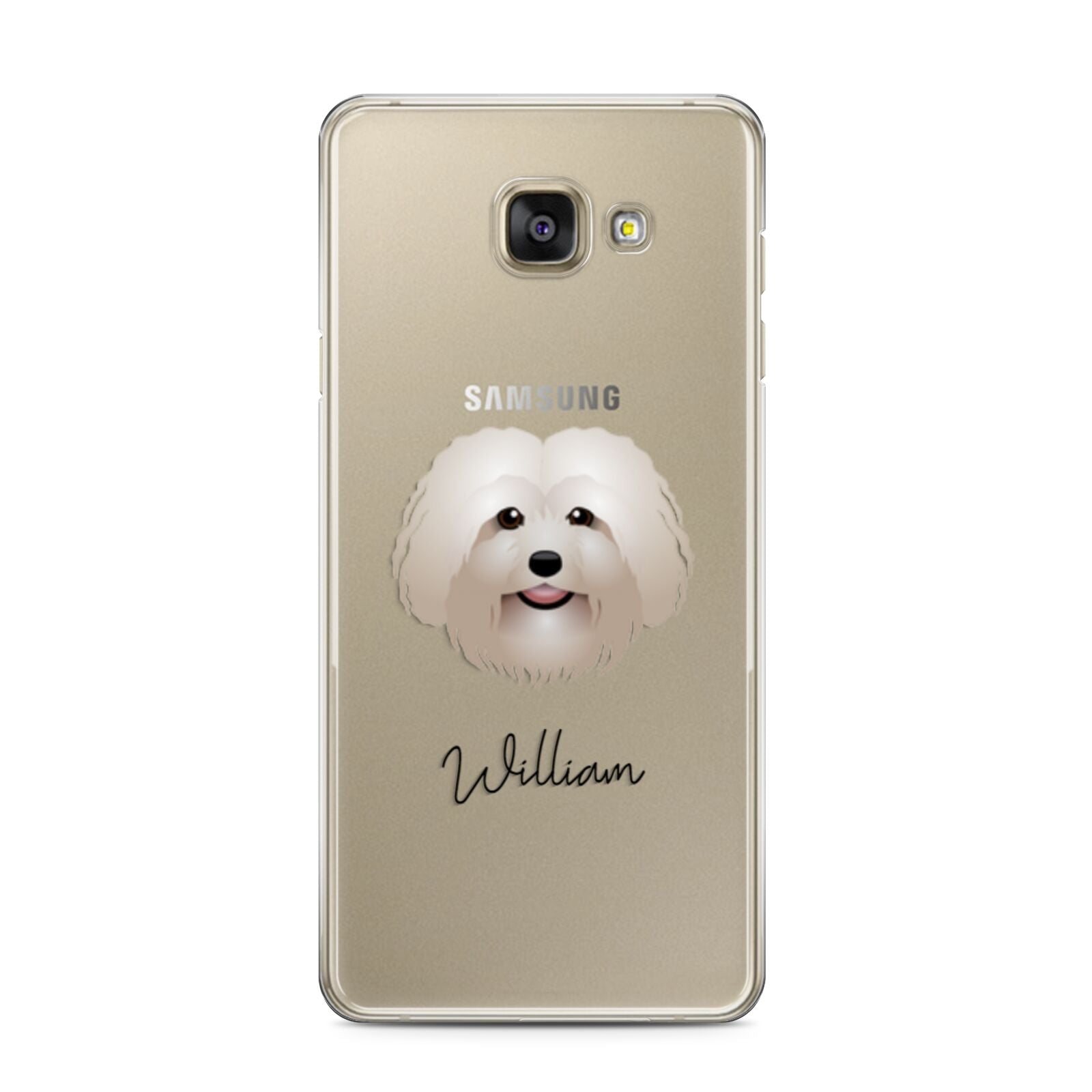 Bolognese Personalised Samsung Galaxy A3 2016 Case on gold phone