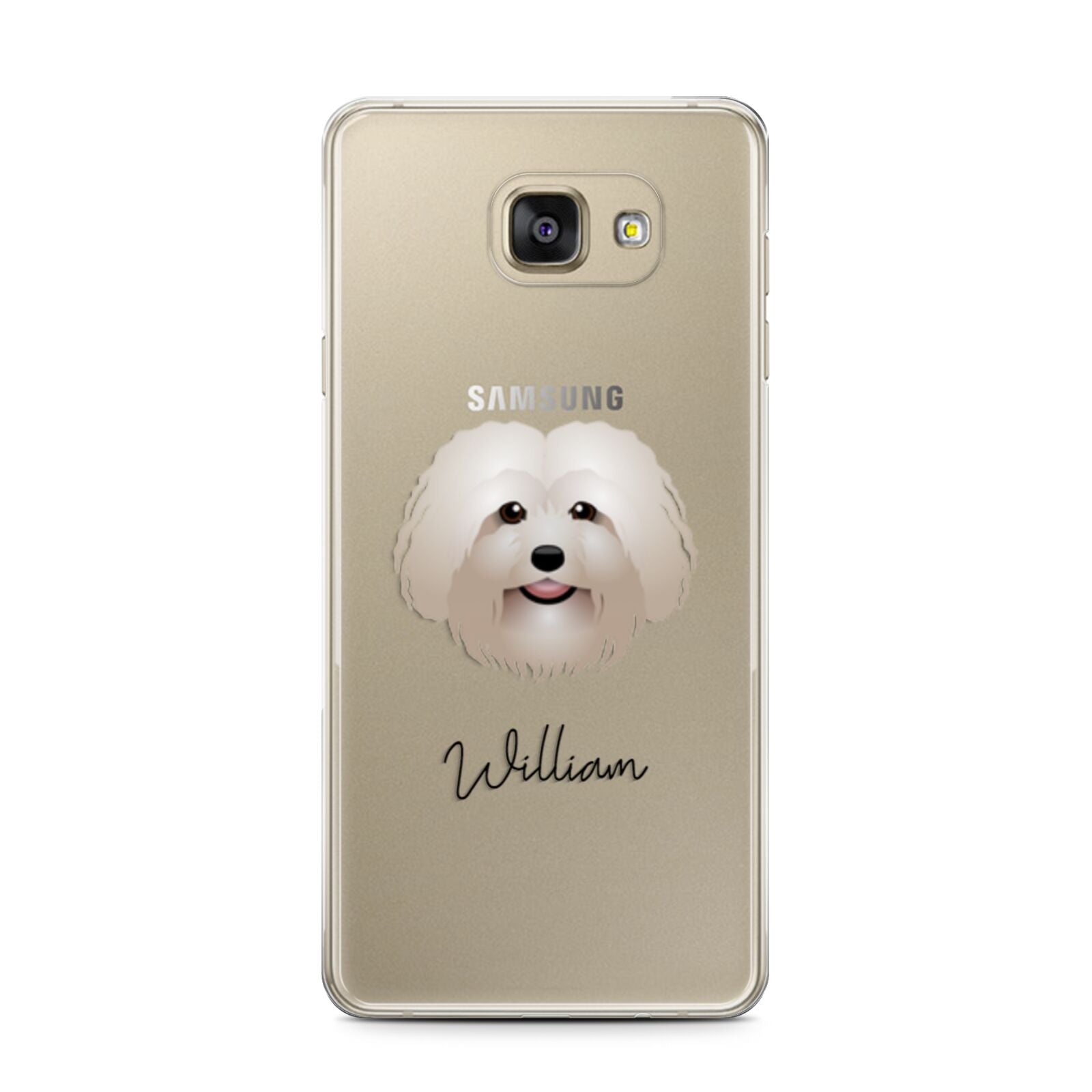 Bolognese Personalised Samsung Galaxy A7 2016 Case on gold phone