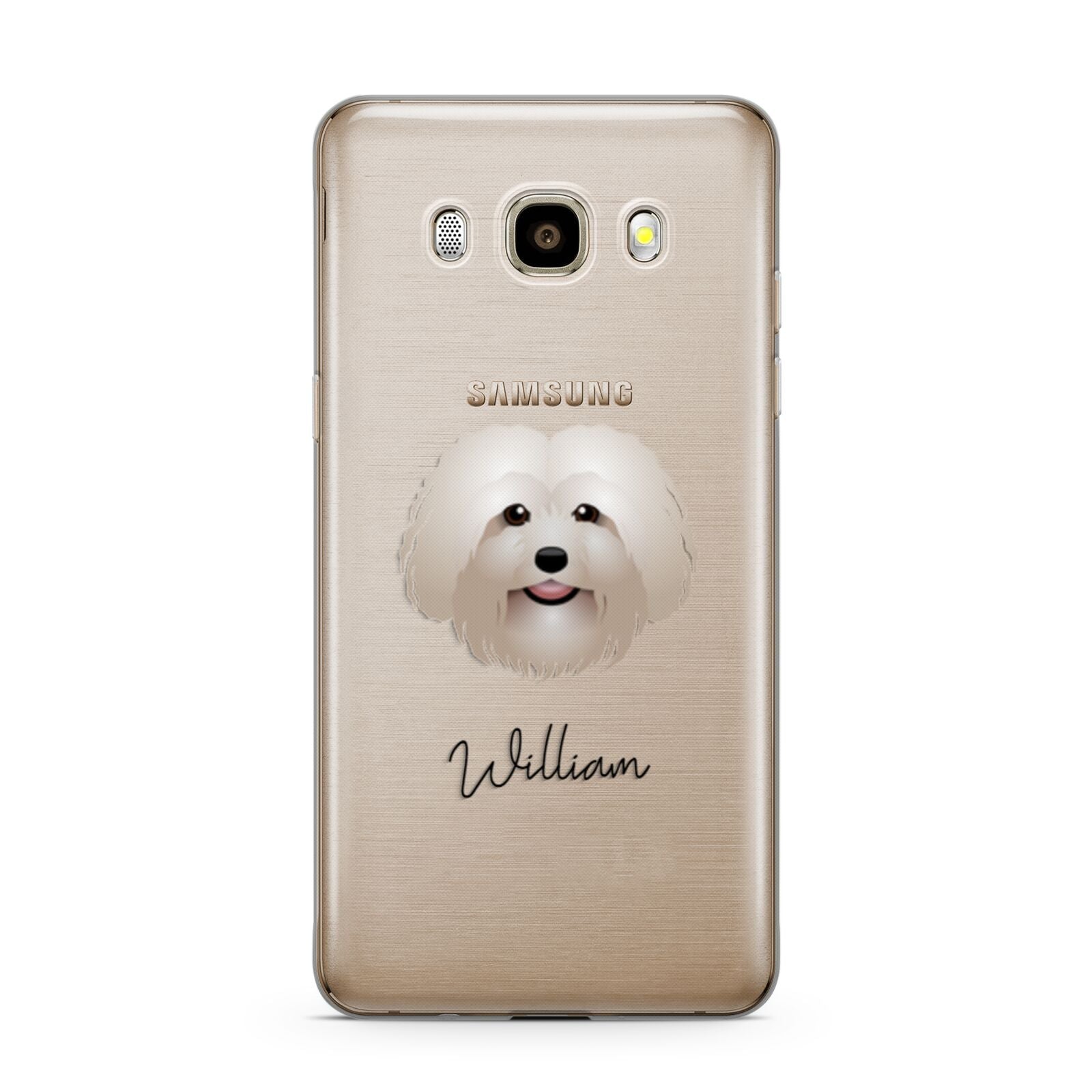 Bolognese Personalised Samsung Galaxy J7 2016 Case on gold phone